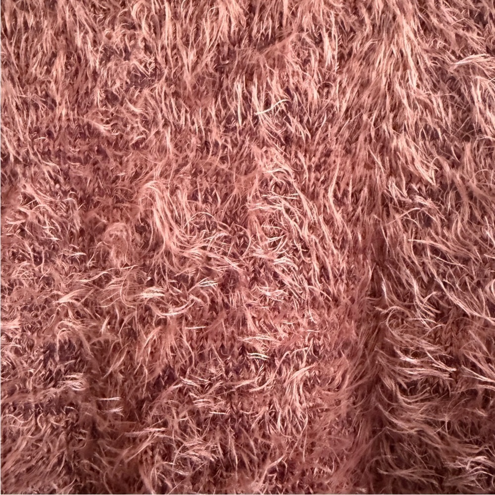 Cropped Mock Orange Neck Wool Sweater Size Medium - Picture 10 of 10